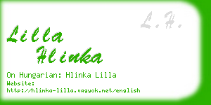 lilla hlinka business card